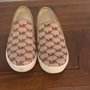 Michael Kors Brown and Tan Slip-On Sneakers